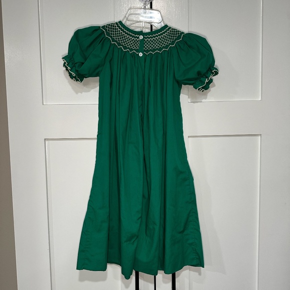 Banbury Cross New Orleans Kelly Green smocked dress size 5 - Picture 4 of 4